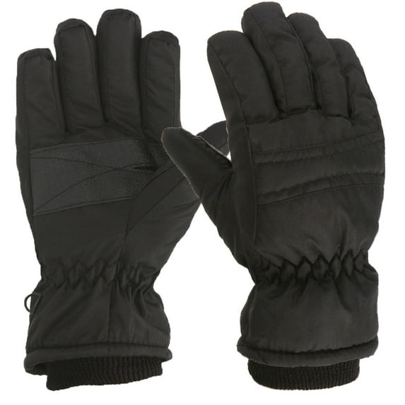 Gubotare Kids Gloves Kids Winter Snow Gloves Winter Gloves for Kids Extra Strong Grips (Black,Large)