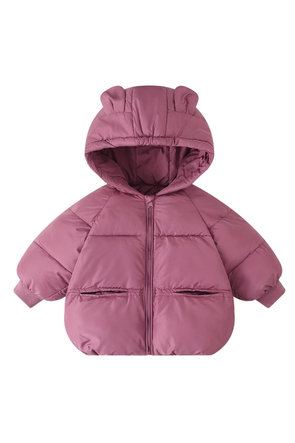 Kids Heated Coat Girls Winter Coats Hooded Sherpa Lined Lightweight Jacket Thick Warm Puffy Waterproof Windproof Jackets Size 7-8 (Red,7-8 Years)
