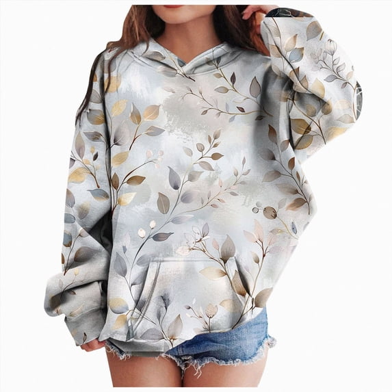 Gubotare Kids Hoodie for Girls Girl's Cute Crop Tops Long Sleeve Causal Plain Hoodie Sweatshirt Shirt Size 10-11 (Light Gray,10-11 Years)