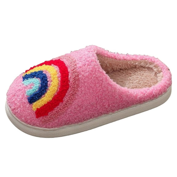 Gubotare Kids House Slippers for Girls Toddler Slippers Boys Girls House Shoes Barefoot Sock Shoes with Rubber Sole Baby Comfort Warm Indoor Outdoor Walking Shoe Size 12 (Pink,Little Kids 12)