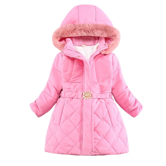 Gubotare Kids Jacket Kids Boys Girls Down Jacket Toddler Winter Warm Puffer Down Coat Hooded Snowsuit Size 9-10 Years (Pink,9-10 Years)