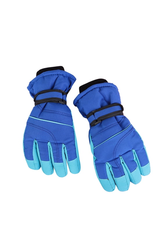 Kids Mittens Winter Waterproof Kids Mittens Gloves with Fleece Lined for Boys Girls Winter Snow Skiing Thick Insulated for Cold Weather (Blue,One Size)