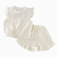 thumbnail image 1 of Gubotare Kids Pajama Baby Girls Pajamas Summer Short Cartoon Two Piece Short Slevee Suit Girls Outfits Set 4T 5T (White,4-5 Years), 1 of 4