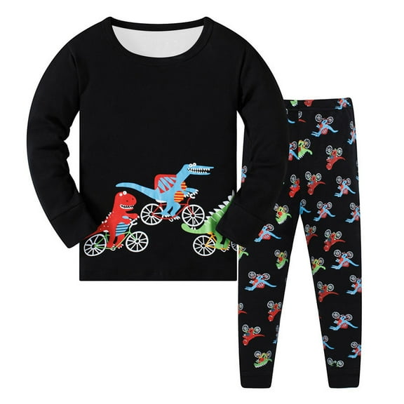 Gubotare Kids Pajamas Boys Toddler Pajamas Boys Girls Baby Pjs Sets Kids 2pcs Snug fit Long-Sleeve Sleepwear 3T 4T (Black,3-4 Years)
