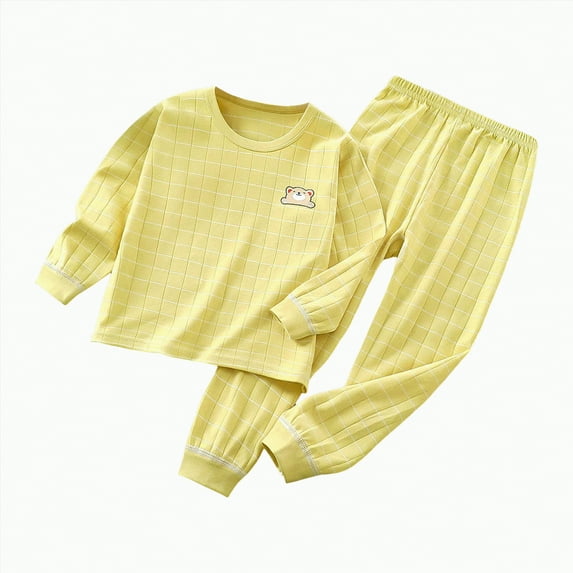 Gubotare Kids Pajamas Girls Tie Dye Fall Pajamas Long Sleeves 2-Piece PJ Set Cute Jammies Size 9-10 (Yellow,9-10 Years)