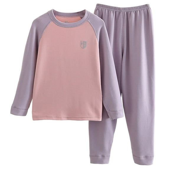 Gubotare Kids Pajamas Set Boys' Long Sleeve Pajama Set – 2-Piece Cotton Sleepwear & Loungewear Size 11-12 Years (Pink,11-12 Years)