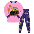 thumbnail image 1 of Gubotare Kids Pajamas Set of 2 Baby Baby Boy's Kids Pajamas, Tee and Pant 2-Piece Pj Set Cotton Soft Sleepwear Size 8-9 Years (Hot Pink,8-9 Years), 1 of 5