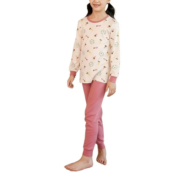 Gubotare Kids Pajamas Set of 2 Boys' Comfort Fit Printed PJ Set - Classic Sleepwear for Everyday Use Size 13-14 Years (Pink,13-14 Years)