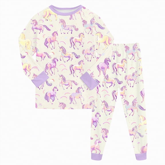 Gubotare Kids Pjs Baby Toddler Girls Boys Unisex lightweight Warm Winter Snug Fit Pjs Pajama Sleepwear 2T 3T (Light Purple,2-3 Years)