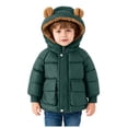 thumbnail image 1 of Gubotare Kids Puffer Jacket Baby Boys Coats Warm Down Toddler Coats Hooded Zip Light Puffer Winter School Outwear for Girl Boy with Pockets 4T 5T (Green,4-5 Years), 1 of 7