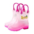thumbnail image 1 of Gubotare Kids Rain Boots Girls Toddler and Kid Rain Boot Toddler Kid Rain and Mud boots (Pink,Big Kids 2), 1 of 5