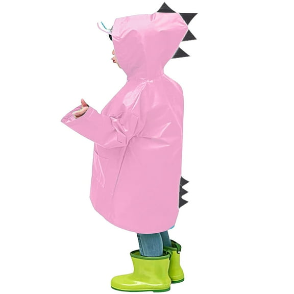 Gubotare Kids Rain Jackets Kids Rain Poncho Cartoon Raincoat Jacket Cute Rain Coat Toddler Boys Girls Rain Cape Light Waterproof Hoodie 2T 3T 4T 5T 6T 7T (Pink,2-3 Years)