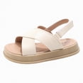 thumbnail image 1 of Gubotare Kids Sandals Girls Girls Sandals Open Toe Summer Flats Dress Sandals Shoes Toddler Little Kid Big Kid Size 12.5 (Beige,Little Kids 12.5), 1 of 6
