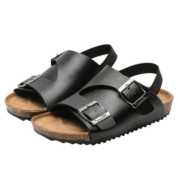 Gubotare Kids Sandals Toddler Boys Kids Sandals and Slides for Boys & Girls Lightweight Waterproof Slip-On Sandals Summer Water Shoes for Beach Pool Garden Play Size 12 (Black,12 Little Kids)