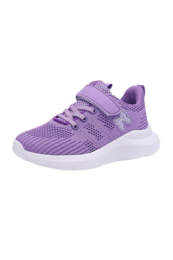 Kids Shoes Toddler Girls Light Up Shoes Lightweight Breathable Running Sneakers for Toddler and Little Kid Size 13.5 (Purple,Little Kids 13.5)
