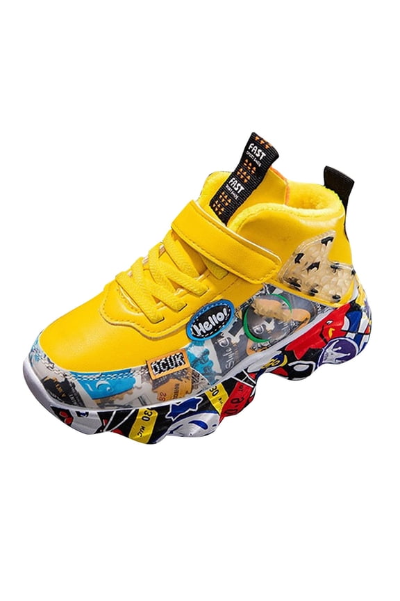 Kids Sneakers Kids Sneakers Comfortable Casual Shoes for Boys and Girls,Yellow 10.5