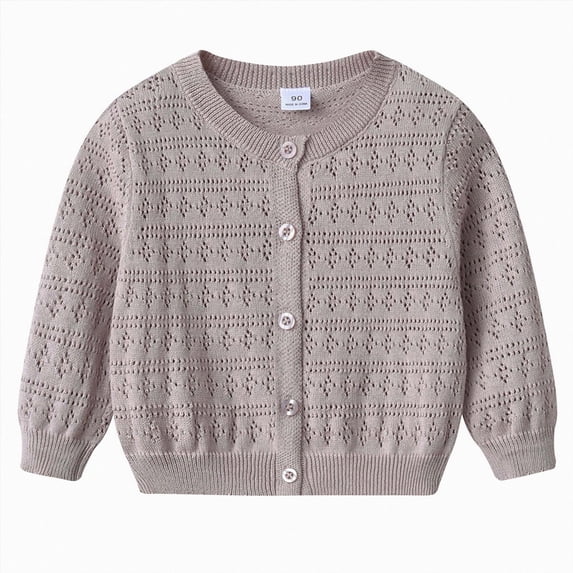 Gubotare Kids Sweaters Girls Girl's Open Front Cardigan Long Sleeve Knit Sweaters Kids Cute Casual Loose Outerwear Coats Size 11-12 (Coffee,11-12 Years)