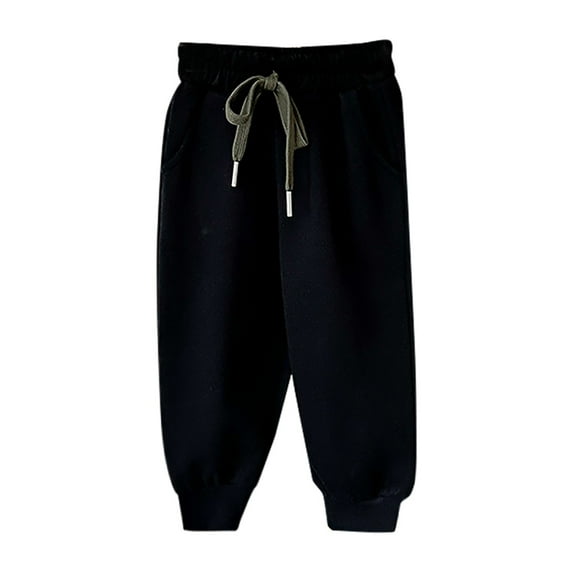 Gubotare Toddler Girl Pants Girls Sweatpants - Soft Joggers - Casual Athletic Sweatpants for Girls Size 4T 5T (Black,4-5 Years)