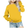 thumbnail image 1 of Gubotare Kids Sweatshirts for Girls Girls Crewneck Sweatshirts Graphic Pullover Tops Kids Cute Long Sleeve Shirt Size 6T 7T (Yellow,6-7 Years), 1 of 5