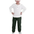 thumbnail image 1 of Gubotare Kids Sweatsuit Sets Boys' Active Sweatsuit Set - 2 Piece Warm Hoodie Sweatshirt and Jogger Sweatpants Size 5T 6T (Green,5-6 Years), 1 of 4