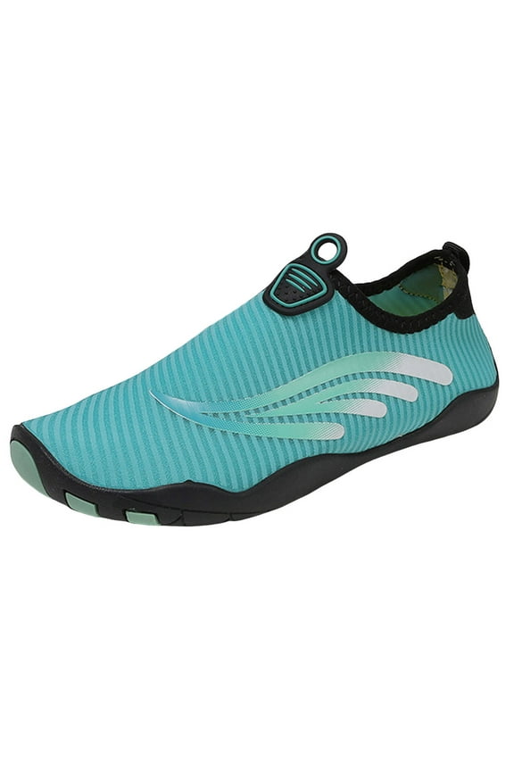 Kids Swim Shoes Toddler Water Shoes Boys Girls Aqua Socks Kids Breathable Swim Shoes Non-Slip Barefoot Beach Shoes Size 3 (Blue,Big Kids 3)