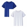 thumbnail image 1 of Gubotare Kids T Shirt 2 Pack 2T to Youth Shirt Kids UPF 50+ Quick Dry Athletic Short Sleeve T Shirts for Boys and Girls 2T 3T 4T 5T 6T 7-14 Years (White&Blue,2-3 Years), 1 of 5