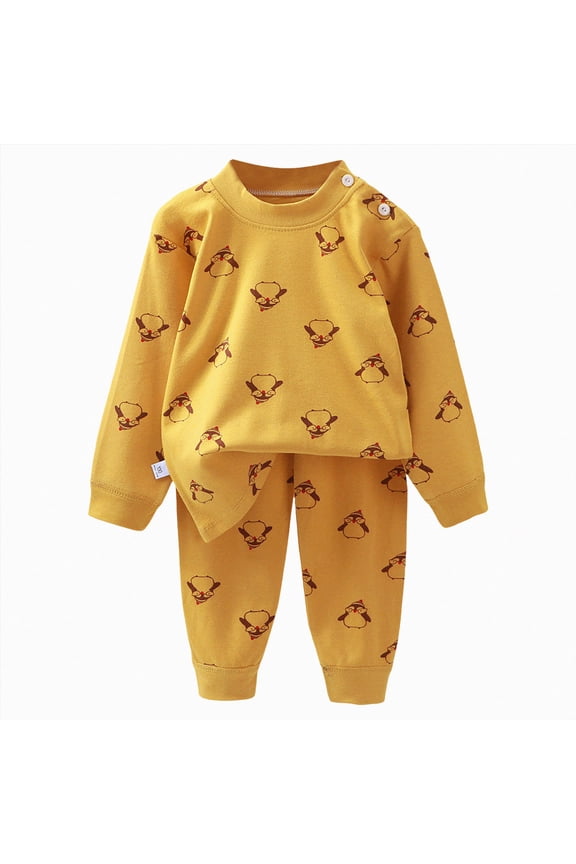 Kids Toddler Boys Girls Easter Pajamas Animal Truck Rabbit Buddy Pajamas Easter Gift Sleepwear Pjs Set 6M-12Y Yellow,Size 2-3 Years