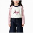 thumbnail image 1 of Gubotare Kids Toddler Girls Long Sleeve T-Shirts Graphic Tees 5T 6T (Pink,5-6 Years), 1 of 6