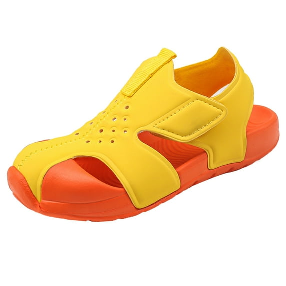 Gubotare Kids Water Shoes Kids Water Shoes Non-Slip Beach Shoes Outdoor Breathable Swim Shoes Quick Dry Lightweight Pool Aqua Shoes Boys Girls(Little Kid/Big Kid) Size 12.5 (Orange,Little Kids 12.5)