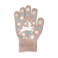 thumbnail image 1 of Gubotare Kids Winter Gloves Kids Gloves Full Fingers Knitted Warm Gloves Winter Mittens for Little Boys and Girls Daily Supplies (Coffee,One Size), 1 of 5