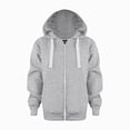 thumbnail image 1 of Gubotare Kids Zip Up Hoodie School Uniform Boys Girls Zipper Sweatshirt Oversized Y2K Fall Hooded Jackets With Pockets Preppy Clothes (Light Gray, 5-6 Years), 1 of 6