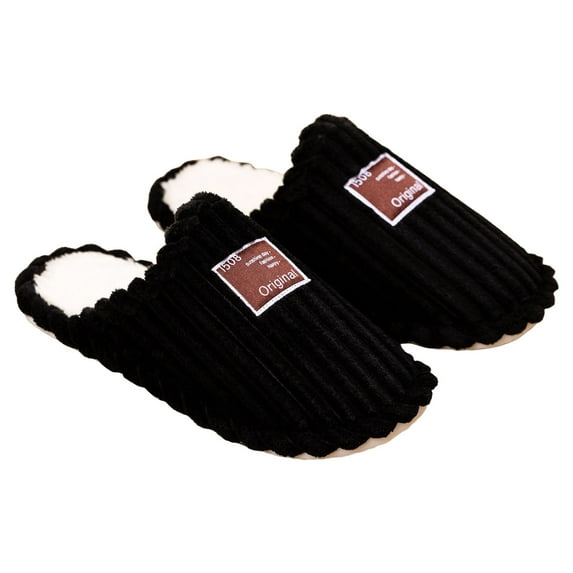 Gubotare Ladies Slippers Womens Slippers Fuzzy House Slippers Cozy Slippers for Women Indoor Fluffy Outdoor Slippers with Anti-Skid Sole Size 7 (Black,7)