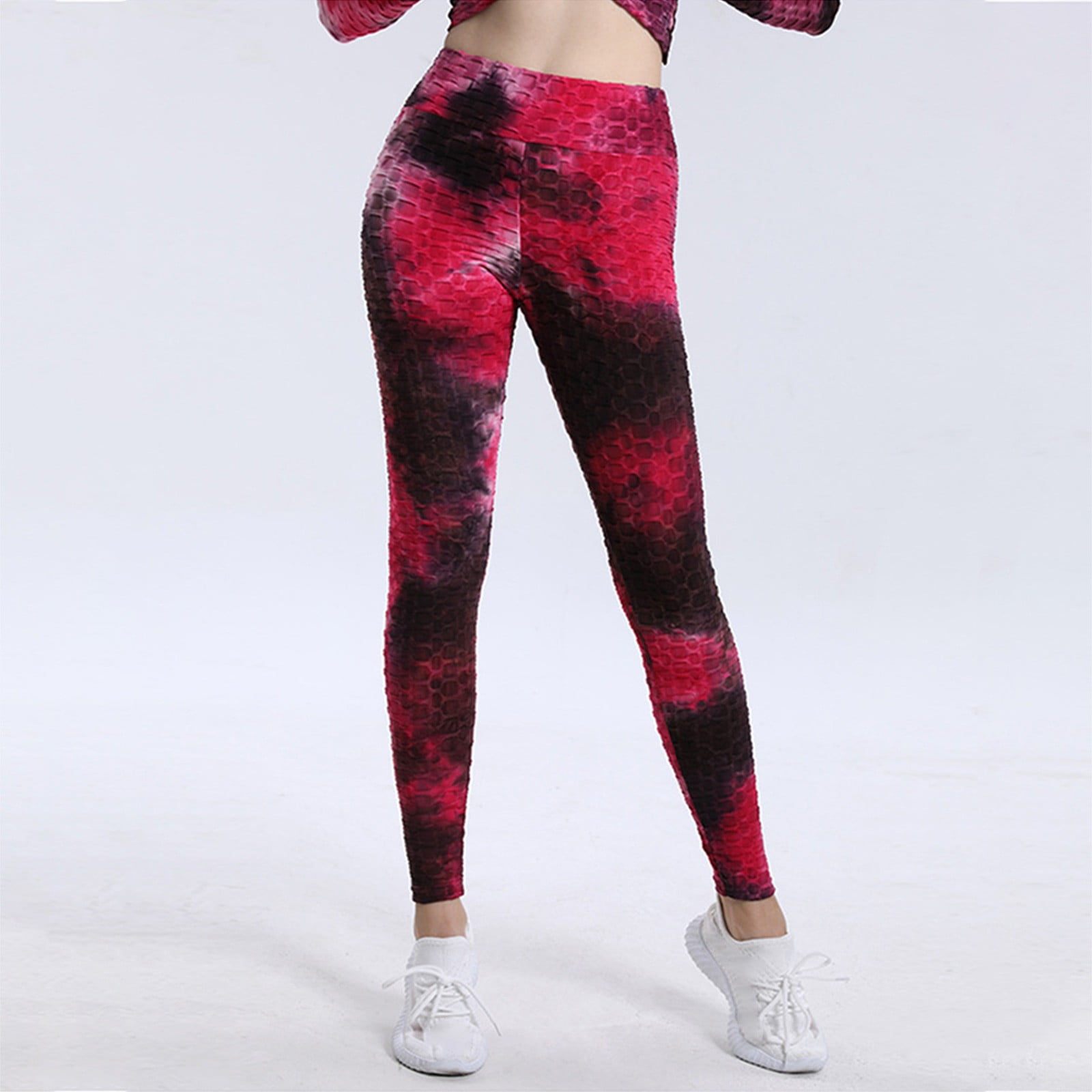 Gubotare Womens Yoga Pants Petite Womens Flare Yoga Pants High Waisted  Foldover Workout Leggings with Pockets,Pink XXL
