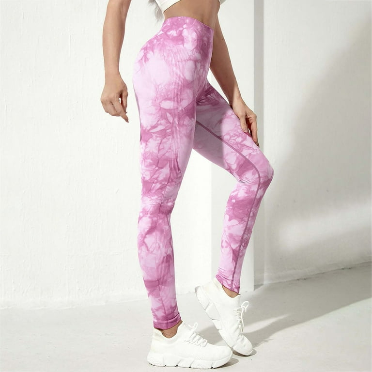 Gubotare Leggings For Women Women's Casual Bootleg Yoga Pants V Crossover  High Waisted Flare Workout Pants Leggings,Pink X-S 
