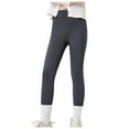 thumbnail image 1 of Gubotare Leggings Girls Girls Leggings Ankle Length Comfortable Leggings for Girls Footless Tights Softness and Breathability (Grey,Size 9-12 Years), 1 of 9