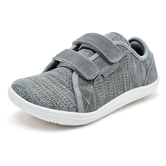Gubotare Little/Big Kids Barefoot Shoes Boys Breathable Walking Sneakers Girls Lightweight Wide Toe Box Shoes for Indoor Outdoor(Grey,Little Kids 13)
