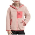 thumbnail image 1 of Gubotare Little Boys Fleece Coats Kids Printed Polar Fleece Jacket Toddler Baby Boys Girls Autumn Winter Warm Lining Outerwear Soft Lightweight Size 3T 4T,(Pink 3-4 Years), 1 of 5