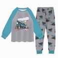 thumbnail image 1 of Gubotare Little Boys Pajamas for Toddler Clothes Set Train Sleepwear Long Sleeve 100% Cotton 2 Piece Kids Pjs Size 1-10 Years (Sky Blue, 5-6 Years), 1 of 9