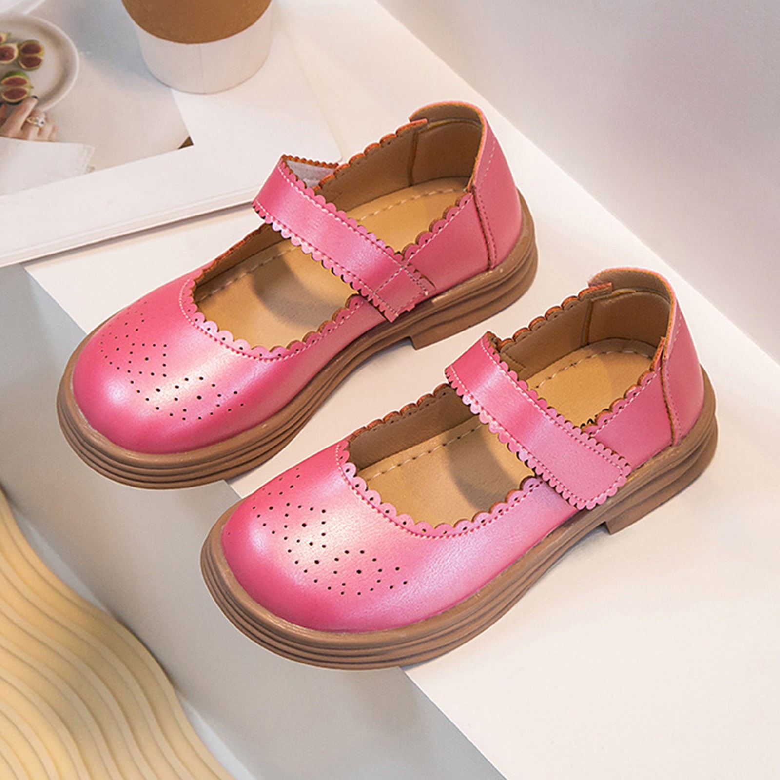 Gubotare Little Girl Sandals Girls And Toddler Girls Flat Sandals Casual Summer (Hot Pink,1.5