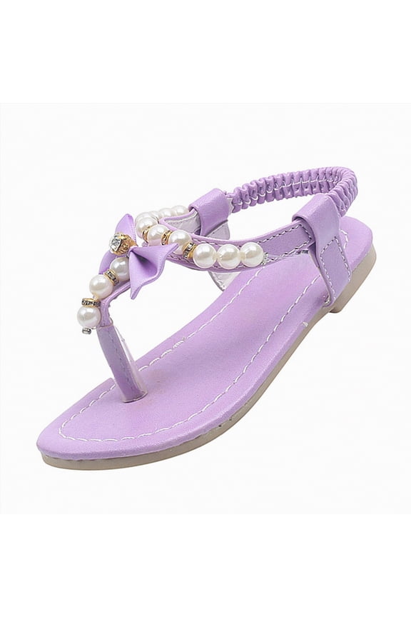 Little Girl Sandals Kids Boys Girls Water Shoes Outdoor Sport Pool Sandals Barefoot Sandals Size 3.5 (Purple,Big Kids 3.5)