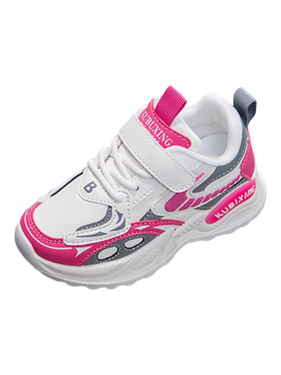 Little Girl Sneakers Girls Sneakers Shoes Lightweight Non-Slip Running Walking Shoes for Toddler Kid Size 3 (Pink,Big Kids 3)