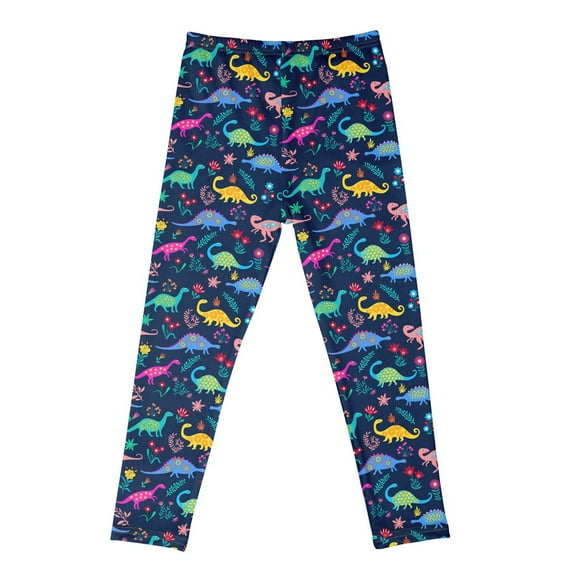 Gubotare Little Girls Leggings Pants Girls' Capris Leggings Cotton Cropped Leggings School Uniform Laggings for Girls Size 8-9 (Blue,8-9 Years)