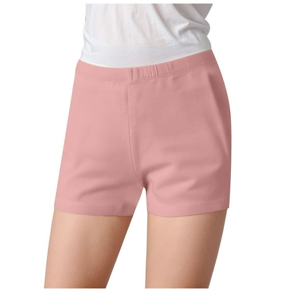 Gubotare Little Girls Shorts Lightweight Shorts Casual Baggy Trendy Short Elastic Waist Comfy Shorts Size 5-6 (Pink,5-6 Years)