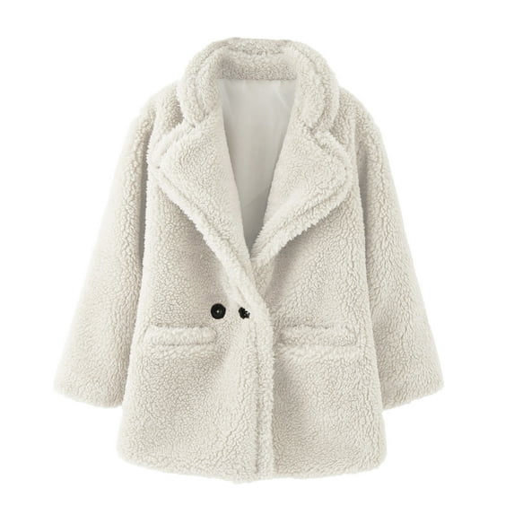 Gubotare Little Girls Single Trench Coat Dress Outerwear (Beige,3-4Y)
