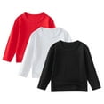 thumbnail image 1 of Gubotare Long Sleeve Boys Shirts Toddler Clothes Boys Shirts Long Sleeve Cartoons Printed Tees for Boys T Shirt Spring/Fall 3 PCS Size 3T 4T (Watermelon Red,3-4 Years), 1 of 9