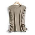 thumbnail image 1 of Gubotare Long Sleeve Crop Top Women's Turtle Neck Slim Fit Long Sleeve T Shirts Tight Tops Tee,Gray L, 1 of 2