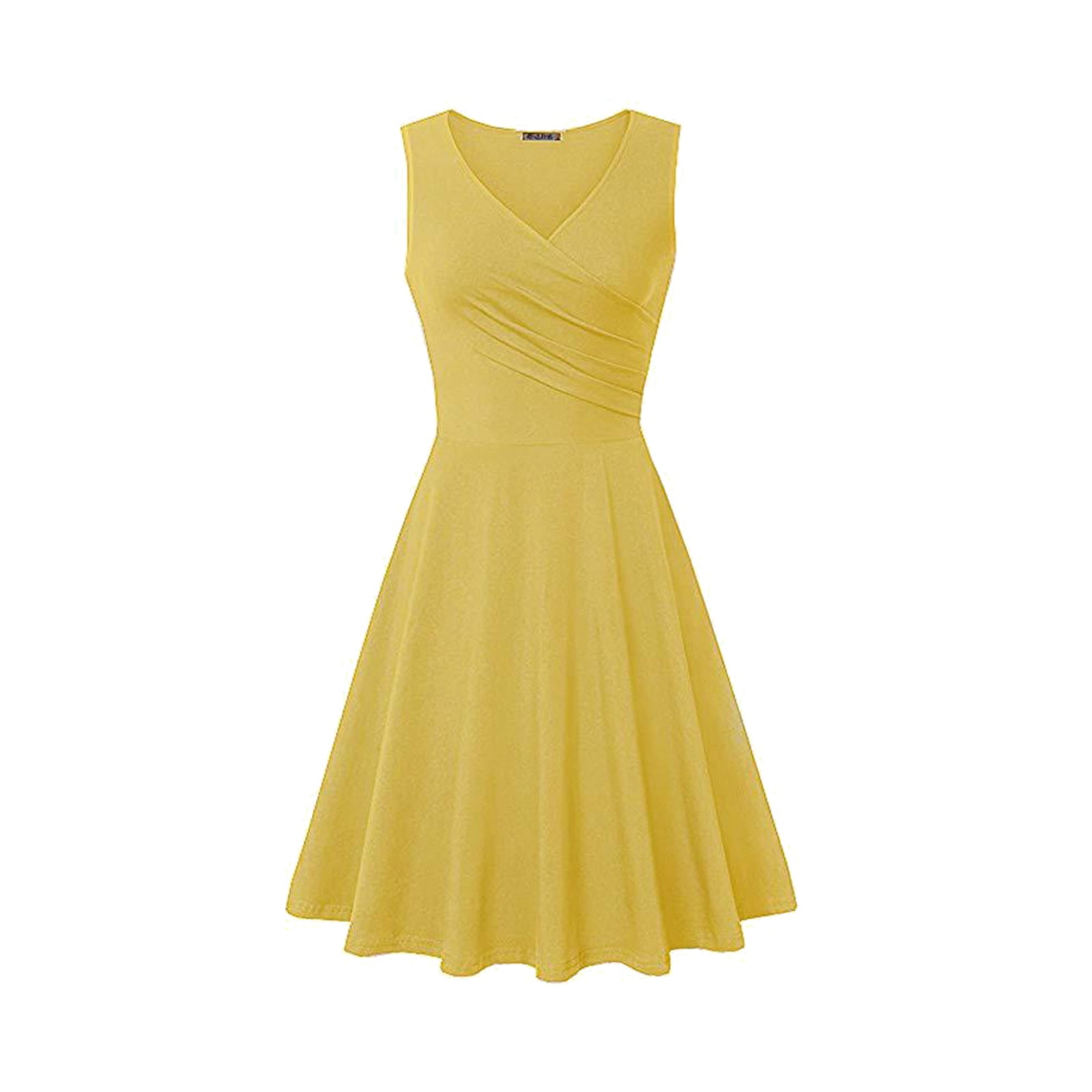 Midi Dresses Amazon Plus Size Yellow Dresses Gubotare Long Sleeve