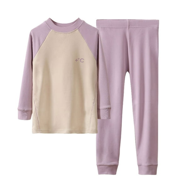 Gubotare Long Sleeve Kids Pajama Little Big Girls Pajamas Long Sleeve PJs Pajamas Size 8-9 (Purple,8-9 Years)