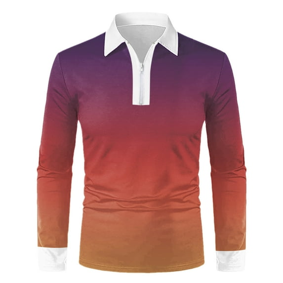 Gubotare Long Sleeve Polo Shirts For Men Big And Tall Men's Long Sleeve Polo Shirts Casual Stylish Cotton Golf Polo Shirts,Pink XL