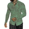 thumbnail image 1 of Gubotare Long Sleeve Shirts for Men Men's Button Down Shirts Casual Long Sleeve Loose Winter Dress Shirts (Green,XXL), 1 of 4